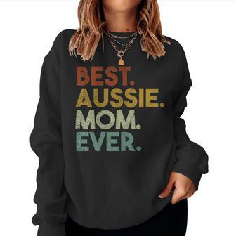 Best Aussie Mom Ever Retro Australianhepherd Dog Women Sweatshirt - Novitaregali