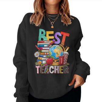Best Teacher I Love My Teacher Ever Best Teacher レディーススウェットシャツ - Kawaiitshirt