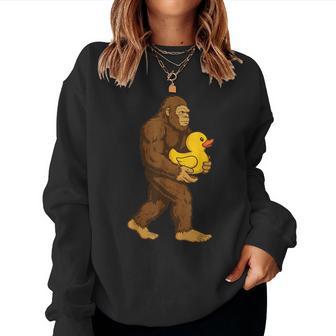 Bigfoot Rubber Duck Women Sweatshirt - Thegiftio UK