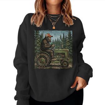 Bigfoot Sasquatch Tractor Farm Farmer Kids Women Sweatshirt - Thegiftio UK