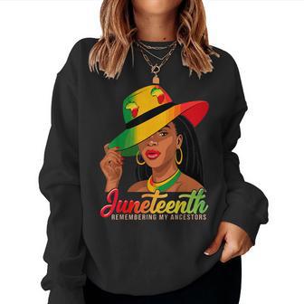 Black Freedom Junenth 1865 Remembering My Ancestor Women Sweatshirt - Thegiftio UK
