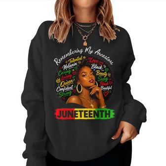 Black Girl Remembering My Ancestors Junenth African Women Women Sweatshirt - Thegiftio UK