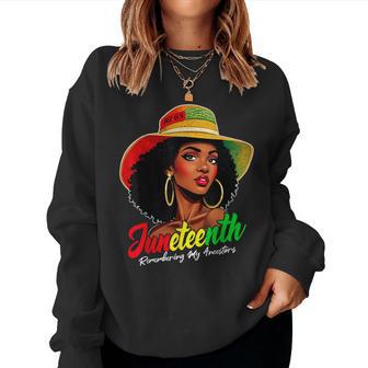 Black Junenth 1865 Remembering My Ancestors Women Sweatshirt - Thegiftio UK