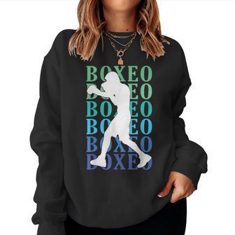 Boxeo Me Llama Boxing Boxeador Atleta Chico Niño Retro Sudadera Mujer - Regaloses