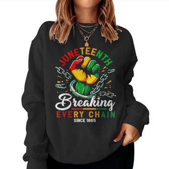 Breaking Every Chain Since 1865 Black Junenth Women Sweatshirt - Thegiftio
