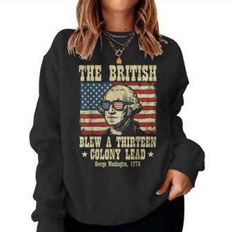 British Blew 13 Colony Lead Washington 4Th Of July Women Women Sweatshirt - Monsterry