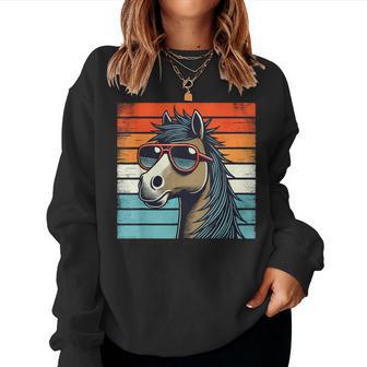 Caballo Retro Con Gafas Deol Para Hombres Es Y Niños Caballo Divertido Sudadera Mujer - Regaloses