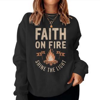 Camping Jesus Christ Religion Christian Camper Christianity Women Sweatshirt | Seseable UK