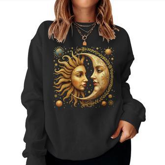 Celestial Moon And Sun Astrology Women Sweatshirt | Seseable UK