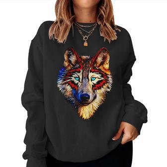 Chemise Pour Homme Et Motif Loup Indien Sweat-shirt pour femme - Cadeauxyz