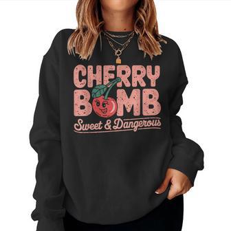 Cherry Bomb Cherries Roller Derby Retro 70S Women Sweatshirt - Thegiftio UK