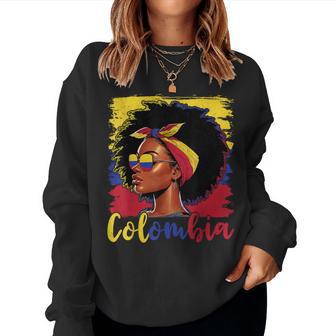 Chica Colombiana Bandera Colombia Orgullosa Afro Colombiana Es Sudadera Mujer - Regaloses
