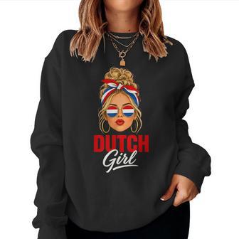 Chica Neerlandesa Bandera Países Bajos Sudadera Mujer - Regaloses