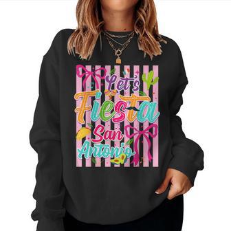Cinco De Mayo Lets Fiesta 2026 Coquette Bow Girl Women Women Sweatshirt - Thegiftio UK