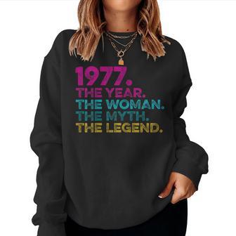 Compleanno Regalointage 1977 Year Woman Myth Legend Women Sweatshirt - Novitaregali
