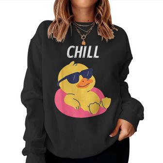 Cool Duck Con Occhiali Daole Papi Chill Chillingull'acqua Women Sweatshirt - Novitaregali