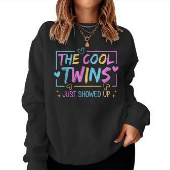The Cool Twins Just Showed Up Twins Brother Sister Women Sweatshirt - Thegiftio UK