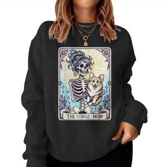 The Corgi Mom Skeleton Corgi Mama Puppy Dog Lover Women Women Sweatshirt - Thegiftio UK
