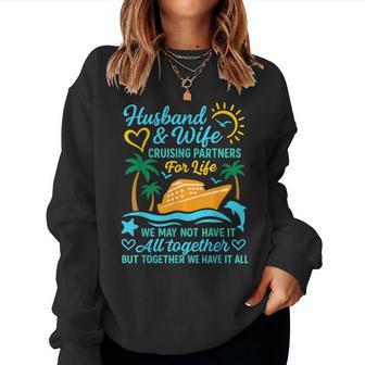 Couple Cruise Husband And Wife Cruising Partners For Life Women Sweatshirt | Mazezy