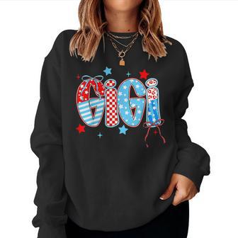 Cute 4Th Of July Gigi Checkered Memorial Day Women Sweatshirt - Thegiftio UK