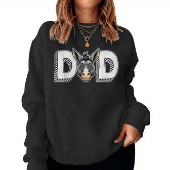 Dad Costume Donkey Sunglasses Father's Day Owner Lover Women Sweatshirt - Thegiftio UK