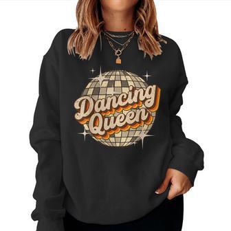 Dancing Queen Retro Discokugel Sweatshirt Frauen - Seseable