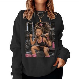 Disgusting Gym Girl Workout Meme Humor Fitness Women Sweatshirt - Monsterry DE