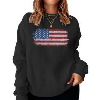 Distressed American Flag Vintage 4Th Of July Kid Women Sweatshirt - Thegiftio UK