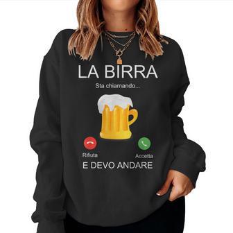 Divertido Regalo Hombre Frase Irónica Cerveza Está Llamando Sudadera Mujer - Regaloses
