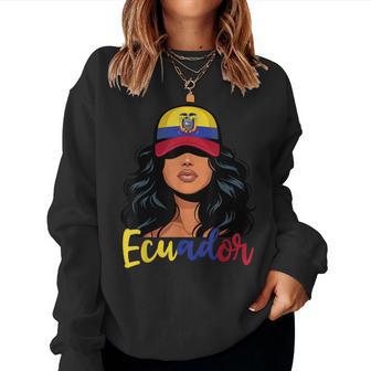 Ecuadorian Girl Ecuador Flag Proud Ecuatoriana Women Women Sweatshirt - Thegiftio UK