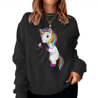 Einhorn Liebhaber Unicorn Kinder Mädchen Damen Sweatshirt Frauen - Seseable
