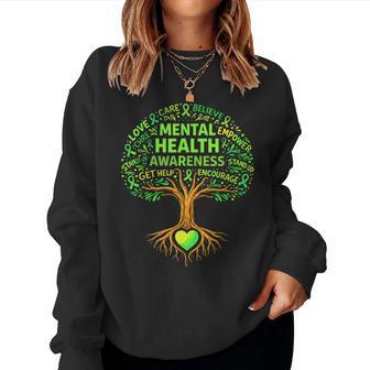 End The Stigma Sunflower Mental Health Awareness Women Women Sweatshirt | Mazezy