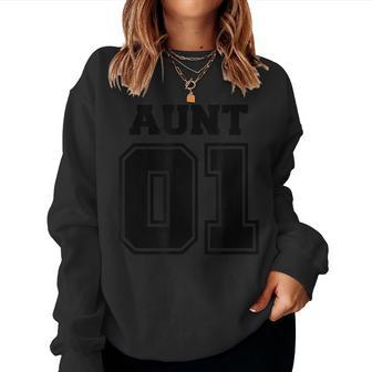 Enjoy World No1 Aunt 01 スポーツスタイル Best Cool Aunt Ever レディーススウェットシャツ - Kawaiitshirt