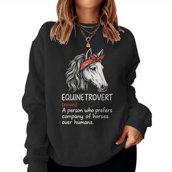 Equinetrovert Definition Horse Lover Women Sweatshirt - Thegiftio UK