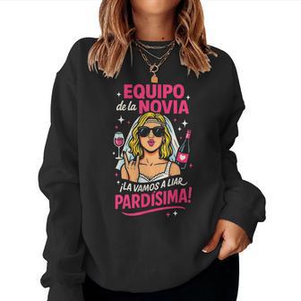 Equipo De La Novia Despedida Deoltera Divertida Humor In Mangas Sudadera Mujer - Regaloses