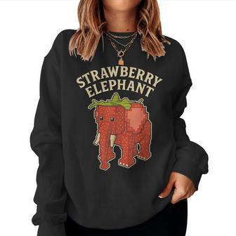 Erdbeer-Elefant – Lustiges Italienisches Gehirnrot Gaming Meme Sweatshirt Frauen - Seseable