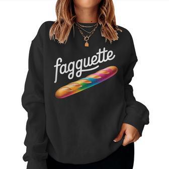 Fagquette Rainbow Bread Humorous Lgbtq Pride Bakery Women Sweatshirt - Thegiftio UK
