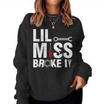 Father & Daughter Lil Miss Broke It Part 2 Of 2 Women Sweatshirt - Thegiftio UK
