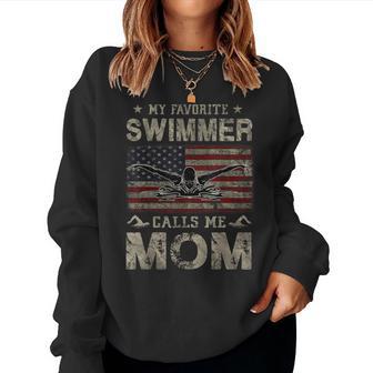 My Favorite Swimmer Calls Me Mom Women Sweatshirt - Thegiftio UK