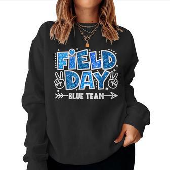 Field Day Blue Team For Teacher Kids Field Day Games Women Sweatshirt | Mazezy