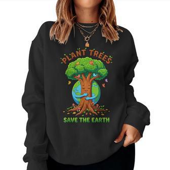 Forest Teacher Plant Trees Earth Day Women Sweatshirt - Thegiftio
