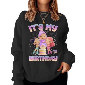 Chibi Kpop Girl It’S My 6Th Birthday Girl Korean Party Women Sweatshirt - Monsterry