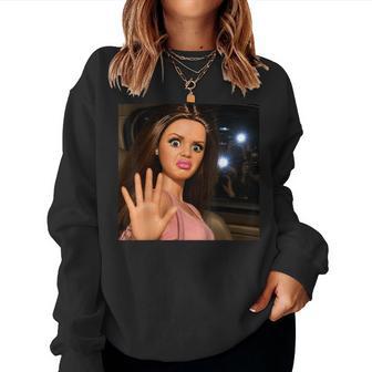 Disgusting Girl Face Meme Y2k Hilarious Sarcastic Women Sweatshirt - Thegiftio UK