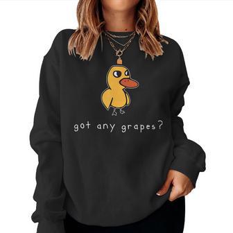 Duck Got Any Grapes Summer Humor Women Sweatshirt - Thegiftio UK