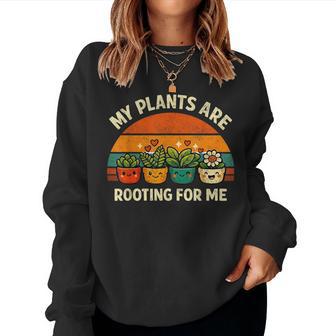 Gardener Graphic My Plants Gardening Women Sweatshirt | Mazezy