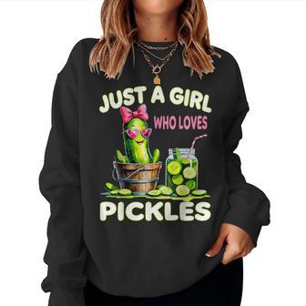 Just A Girl Who Loves Pickles Food Lover Women Sweatshirt - Thegiftio UK
