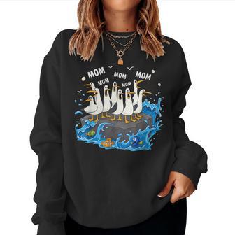Mom Seagull Family Mother Lover Women Women Sweatshirt - Thegiftio UK