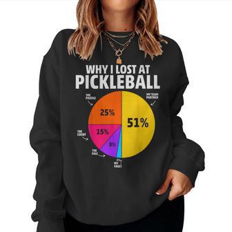 Why I Lose At Pickleball For Kids Women Sweatshirt - Thegiftio UK