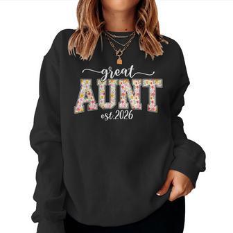 Future Great Aunt Est 2026 Promoted To Great Aunt Women Sweatshirt - Thegiftio UK