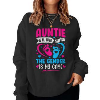 Gender Reveal Idea For A Keeper Of The Gender Aunt Women Sweatshirt - Thegiftio UK